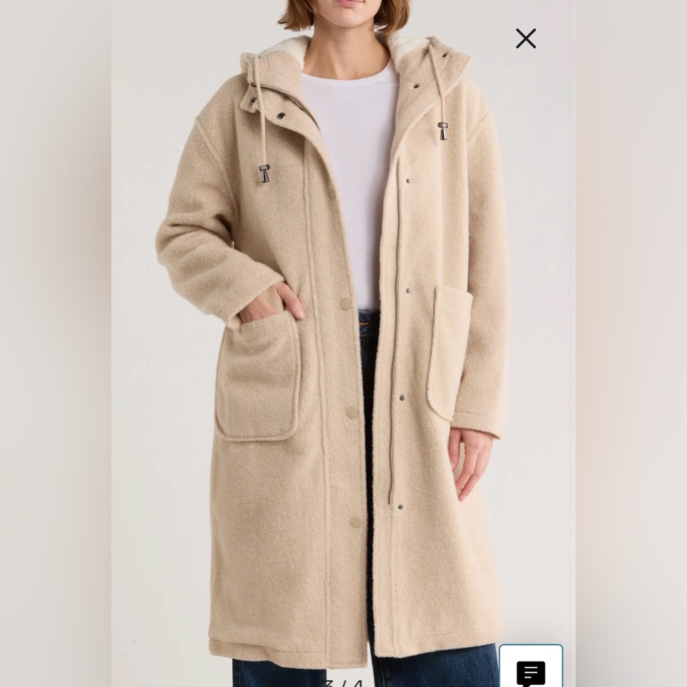 New LUCKY BRAND Women's Cream Coat XL